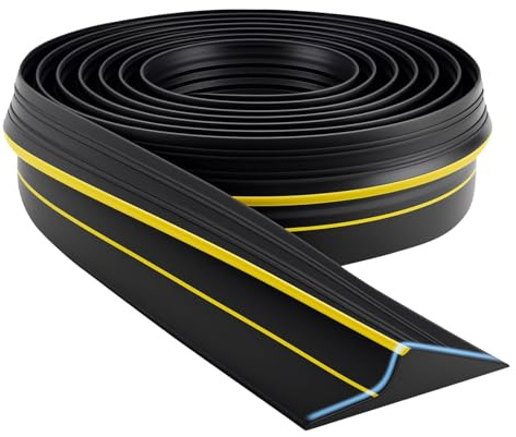Universal Garage Door Seal Strip 3M Rubber Bottom Threshold Seals and Draught Excluder Weather Stripping（90mm(W) x 15mm(H) x 3m(L)）
