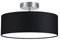 lightling modern Deckenleuchte in nickel matt, Stoffschirm schwarz, 2 x E14 max. 40W, ø 30 cm, Höhe: 16 cm