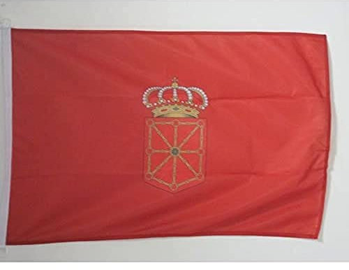 AZ FLAG Bandera Nautica de La Comunidad Foral de Navarra 45x30 cm - Pabellón de Conveniencia Navarra 30 x 45 Cm, Bandera de Barco con anillas