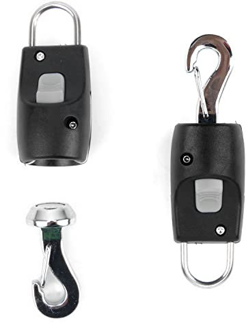 Zunea Hundehalsband Leinen Verbindungsstück Magnetisch Automatisch Magischer Verschluss, One-Touch-Entriegelung Leinen-Verbindungsstück für Zugseil Geschirr Halsband für Spaziergänge im Freien Schwarz