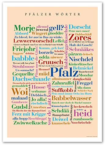 Poster Pfälzer Wörter 50x70 cm