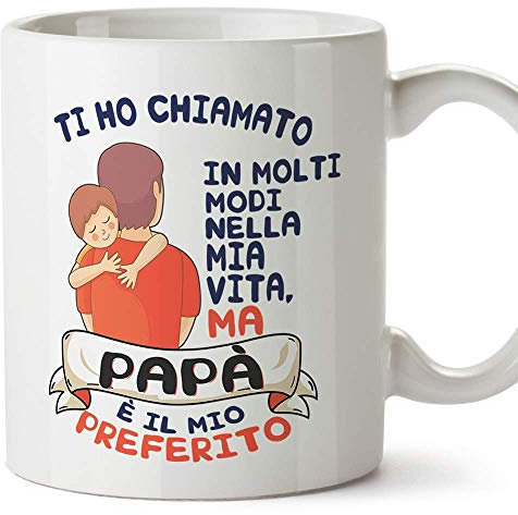 MUGFFINS Tazza Papà (Miglior Padre del Mondo) - Ti ho chiamato in molti modi - Idee Regali Originali Festa del Papà