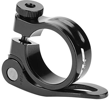 RiToEasysports Fahrradsattelstützenklemme, Schnellspanner-Sattelstützenkragen Aluminiumlegierung Sattelstützenklemme 31,8 mm Gilt für 27,2/28,6 mm Sattelstütze(schwarz) Fahrt