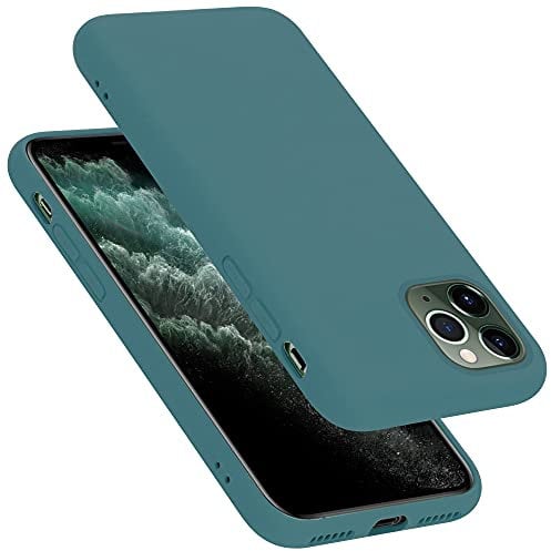 Cadorabo Hülle kompatibel mit Apple iPhone 11 PRO MAX Hülle Silikon Handyhülle für iPhone 11 PRO MAX Case aus flüssigem Silikon- Kratzfeste und stoßfeste dünne TPU Schutzhülle - Liquid GRÜN