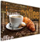 Estika Leinwand bilder - Appetitlicher Kaffee - 90x60 cm, 1 teilige kunstdruck - Wandbilder wohnzimmer, schlafzimmer, Moderne wanddeko, Bild auf leinwand - Küche bilder - 4704A_1L