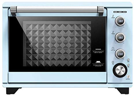 38L Mini Oven Adjustable Temperature 0-230 ℃ and 120 Minutes Timer Computerized Multifunctional Hot Air Circulation/Low Temperature Fermentation/Furnace Lamp Electric Oven Double Glass Door
