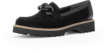Gabor Women Loafers, Ladies Slippers,Slip-on Shoes,College Shoes,Loafer,Business Shoes,Black (Schwarz),39 EU / 6 UK