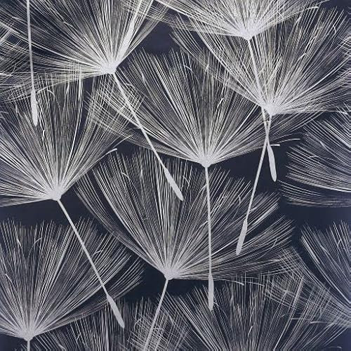 Arthouse | Harmony Dandelion Navy/Silver Wallpaper | Stunning Dandelion Design | Stylish Feature Wall or Full Room Decor | Easy Paste The Paper Application | 1005 x 53cm