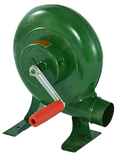 SJASD BBQ Gebläse Handkurbel Schmiede, Tragbar Handgebläse Manueller Ventilator, Luftgebläse für Grill, Feuer-Balg, Kochen im Freien, Picknick, Camping, Handkurbel-Gerät,200W