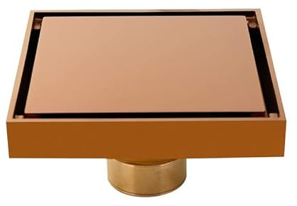 Desagüe de Piso Accesorios de baño Gold de latón/oro rosa/acabado plateado ducha de baño de baño drenaje de desechos cuadrados 120x120 mm desagüe (Color : A12cm)