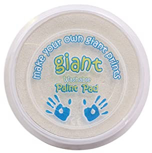 Craftplay washable paint pads - Suitable for hands & feet - 15cm Diameter (White), AMZ2286GPIW