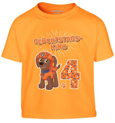Geburtstagskind 4 Jahre Geburtstag Chase Zuma Rubble Rocky Marshall Kinder Jungen T-Shirt