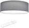 Navaris LED Deckenleuchte 32 cm Rund - Design Stoff Bezug Grau/Hellgrau - Deckenlampe LED Licht Dimmbar mit Farbtemperaturwechsel und Fernbedienung - max 22 Watt 970 Lumen