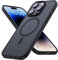 Lamicall Magnetic iPhone 14 Pro Case for Magsafe, [Anti-Slip Edge] Military Grade Shockproof Bumper, Drop-Proof Airbag, Protective Translucent Hard Slim Phone Cover for iPhone 14 Pro 6.1” - Black