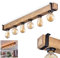 HOFSTEIN Deckenleuchte Montgomery - Moderne Deckenlampe aus Metall und Holz, Schwarz/Natur - 6 x E27-Fassung - Industrial-Style, Retro Vintage - Holzlampe, Flurlampe für Küche und Wohnzimmer