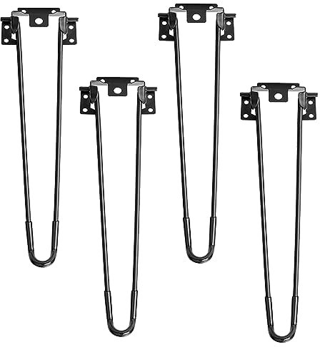4 Pieds de Meubles Pliables,Pieds de Meubles en Métal,Pieds de Meubles en Fer,pour Les Tables Basses,Tables de Salle à Manger,Bureaux Modernes,Pieds de Remplacement,avec Vis (60cm/23.62in)