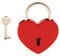 Grand cadenas en forme de cœur rouge – Cadenas vintage personnalisé avec clé – Idéal pour boîte à bijoux, voyage et kit de casier