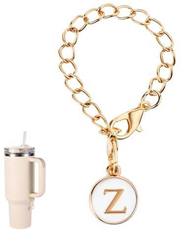 Letter Charm Accessories for Stanley Cup, Letter Charm Accessories Personalized Name ID Letter Handle Charm Letter Charm for Stanley Tumblers (Letter Z)