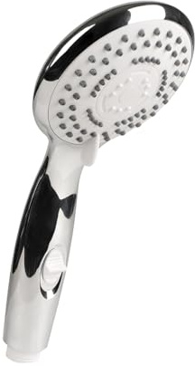 DOCHTMANN Duschkopf – Verchromte Handbrause mit 3 Strahlarten & Stop-Funktion, Duschbrause Regendusche, Wassersparender Brausekopf Dusche mit Anti-Kalk Noppen, Filter Duschkopf