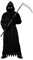 Déguisement Faucheuse pour Enfant | Comprend 1 Capuche Intégrale, 1 Robe, 1 Faux, Lunettes Lumineuses, Gants | Costume Halloween Agréable à Porter | Cosplay Film d'Horreur | OriginalCup®