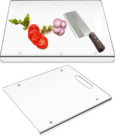 Tagliere da Cucina Trasparente in Acrilico Tagliere Trasparente con Bordo Tagliere Alimentare per Impastare Proteggere Piano Lavoro Cucina
