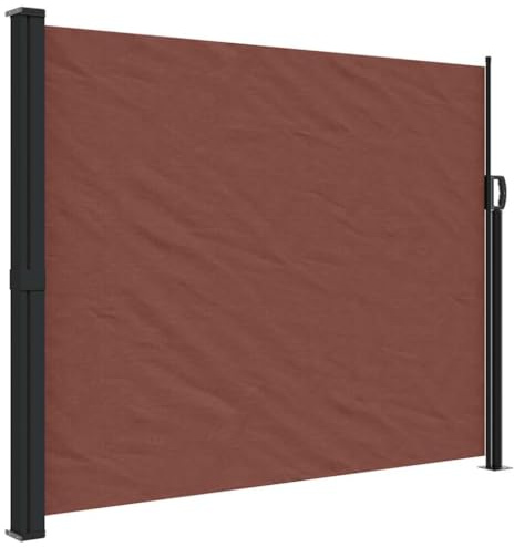 vidaXL Seitenmarkise Ausziehbar Braun 160x600 cm