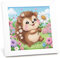 Igel Diamond Painting Kinder Mit Rahmen, Diamant Painting Bilder Igel, Tiere Diamond Painting Kinder ab 4-6-8 Jahre, Diamant Art Craft für Home Wand Decor(17,5x17,5cm)