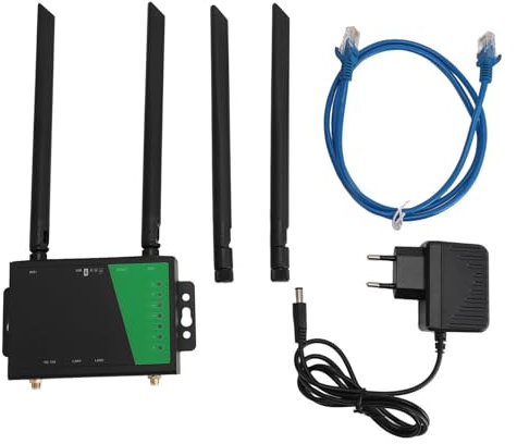 Enrutador Inalámbrico 4G LTE, Enrutador Módem 4G LTE Desbloqueado con Ranura para Tarjeta SIM, Antena de Alta Ganancia WiFi 5dBi de 300Mbps para Smarthome (Enchufe de la UE)