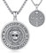 enjoylifecreative Memento Mori Totenkopf Halskette für Herren 925er Sterling Silber Skelett Goth Anhänger Kette Totenkopf Gothic Halloween Schmuck Geschenk für Männer Frauen