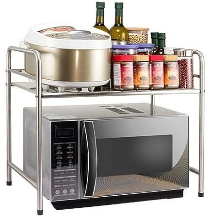 Soporte para Microondas Soporte Para Microondas Rejilla Para Horno Microondas Rejilla Para Horno Microondas De Acero Inoxidable Rejilla Para Almacenamiento Encimera De Cocina Rejilla Para Horno Soport