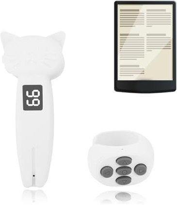 Girapagina con Telecomando for Girapagina Clicker per iOS//Tablet Lettura di Romanzi, Rapido, Mi Piace Rapido, Acquisizione Ordini, Girapagina di Romanzi (White)