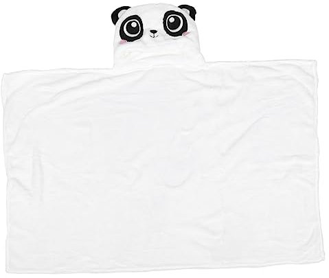 MERRYHAPY Ultra-weiches Flanell-Baby-Badetuch 70 X 100 cm Weißer Panda Kapuzenhandtuch Für Kleinkinder Dusche Neugeborene