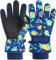 HNGEMSY Handschuhe Kinder Winter Schneehandschuhe Skihandschuhe für 2-13 Jahre Mädchen Jungen PU Palme Wasserdicht Winddichte Warm Fleece Winterhandschuhe (Zyan-Tiger, M)