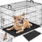 tectake® Hundekäfig, Hundegitter Box, Dog Kennel, Hundebox faltbar, Transportbox stabil, für Hunde und Welpen, für Kofferraum, Auto, Camping und Zuhause, Wohnung - 78 x 48 x 52,5 cm
