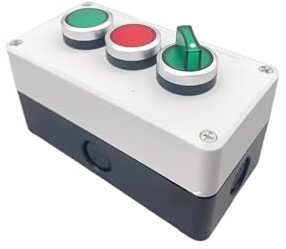 Control box with light button switch 24V / 220V with emergency stop button self reset industrial switch waterproof box(Orange,220V)