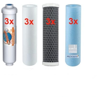 Filterset 1,5 Jahre Ersatzfilter 10' für RETEC Ultimate PLUS PRO Perfect Water passend für alle 5 Stufen 10 Osmoseanlagen