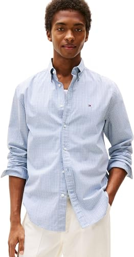 Tommy Hilfiger Chemise Homme Flex Poplin Small Tartan en Coton