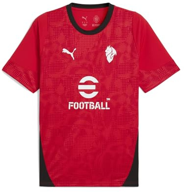 A.C. Milan Unisex Maglia Training Trainingsshirt, Saison 2025/2026, offizielles Produkt, rot, L