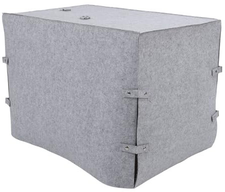 Asixxsix Hundekäfig-Abdeckung, Dicke isolierende Hundezwinger-Abdeckung aus Filz, kompakte und Faltbare Haustierzwinger-Abdeckung für drinnen und draußen, Winddichte Hundekäfig-Abdeckungen