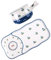 TOPBATHY 1 Juego juego de vajilla de ceramica tapa doble gratén cena utensilios de cocina bochas fruteros fruit bowl fuentes vajilla placa de cerámica tazón de desayuno plato de comida Blue