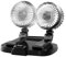 YeahBoom Ventilador Coche Doble Cabeza,360° Rotación Ventiladores,Silencioso Potente,Ventilador de Refrigeración de 2 Velocidades,para SUV RV Camioneta VAN