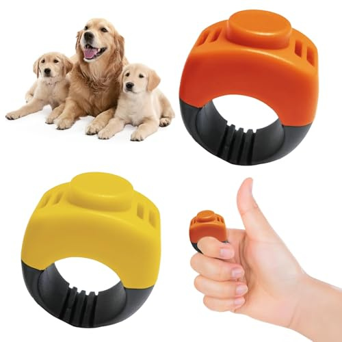 2 Hundeklicker für Hunde und Katzen, 22 mm, für Klickertraining | 22-mm-Drucktaste; klares, lautes Klicksignal; für Gehorsam, Rückruf, Tricks sowie Hunde- und Katzentraining