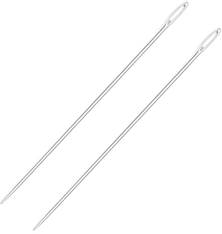 Jetstream 2 Stück Extra Lange Webnadeln mit Großem Öhr, 6 Zoll Lange Nähnadeln, Lange Nähnadeln, kompatibel mit Handgefertigte Teppiche mit Leder Wandteppichstickerei für zu Hause (6 Zoll)
