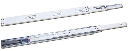 Schubladenschienen 450mm softclose Kugelführung - Vollauszug mit integrierter Dämpfung, 32-Systemlochung - 10 Paar