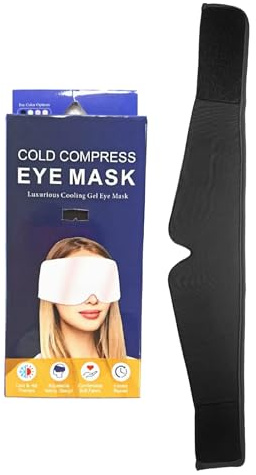 Greensen Kühlendes Gel-Augenmasken, Heiß-Kalt-Kompresse Gegen Geschwollene Augen, Dunkle Augenringe und Kopfschmerzen mit Verstellbarem Design, für zu Hause, Büro und Reisen