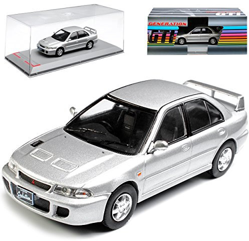 Whitebox Mitsubishi Lancer Evo Evolution I Silber Limousine 1992 1/43 Modell Auto mit individiuellem Wunschkennzeichen