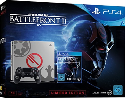 PlayStation 4 - Konsole (1TB, schwarz) im Limited Star Wars Battlefront 2 Design inkl. Star Wars Battlefront II Elite Trooper Deluxe Edition (exkl. bei Amazon.de)