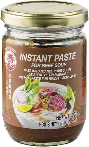 COCK - Instant Paste für Rindersuppe, (4 x 227 gr) | Konzentrierte Suppenbasis mit Zitronengras, Chili & Gewürzen – für authentischen Pho-Geschmack zu Hause