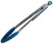 Tasty Küchenzange » Edelstahl & TPE Griff, Silikon-Funktionsteil, 34,5x4,5cm - Ideal für Fleisch, Gemüse & Mehr in Blau/Silber
