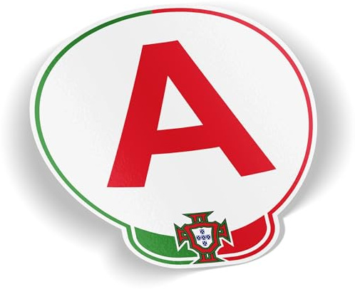 SC ® - Sticker/Autocollant - Disque A Jeune conducteur  Portugal  Autocollant jeune permis Blason Drapeau